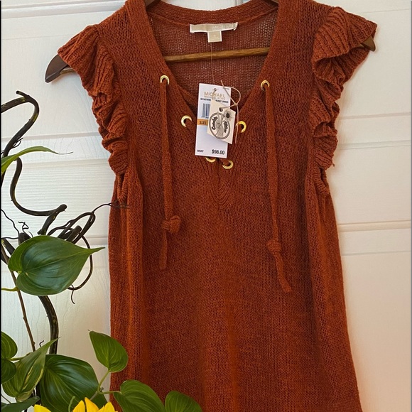 Michael Kors~ 🔥~ SALE~ Burnt Umber, Top - Picture 1 of 5